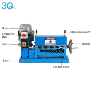 3Q Automatic Copper Electric Wire Stripping Machine, Scrap Wire and Cable Stripper  Cutting